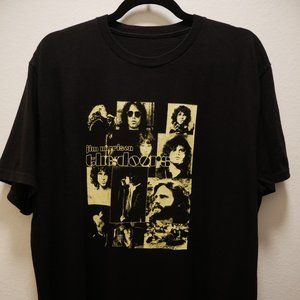 THE DOORS JIM MORRISON PORTRAIT COLLAGE LARGE BLACK COTTON T-SHIRT